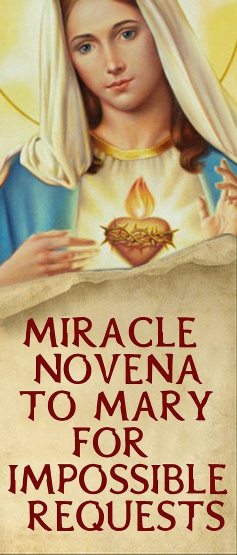 Powerful Miracle Novena To Mary For Impossible Requests Catholic
