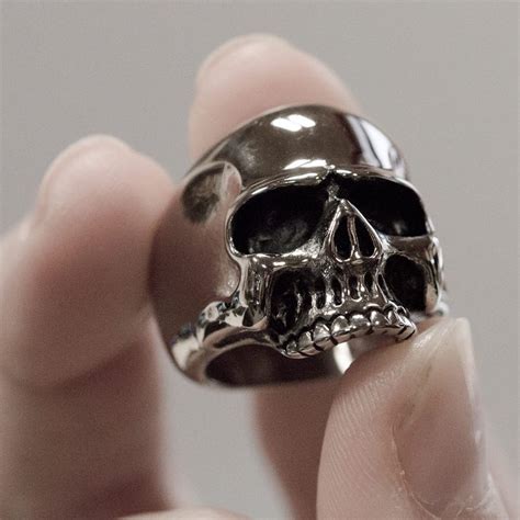 Classic Keith Richards Skull Ring Made Of 316l Stainless Steel Fly