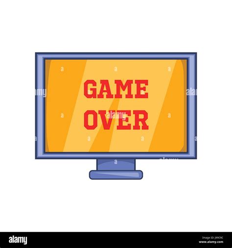 Game Over Screen Icon Cartoon Style Stock Vector Image And Art Alamy