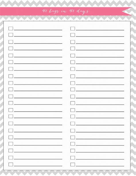 10 Top Collection Printable Project To Do List