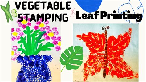 Diy Leaf Printing And Ladyfinger Printingpainting Ideas For Toddlerkids
