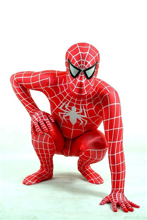 cosplay red lycra spandex spiderman zentai suit jumpsuit costumes fancy dress