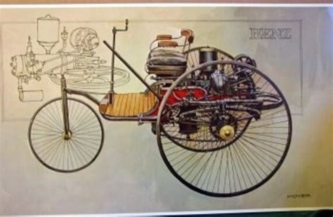 1886 Benz 1st Gasoline Fuel Propelled Car 9 Mph 3 Wheel Etsy