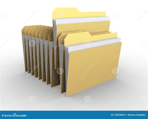 Folders Stock Illustration Illustration Of Rendered 12023649