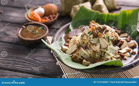Delicious Traditional Food Kupat Tahu From Indonesia Stock Image