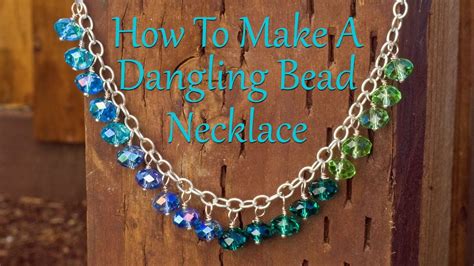 How To Make A Dangling Bead Necklace Jewelry Making Tutorial Youtube