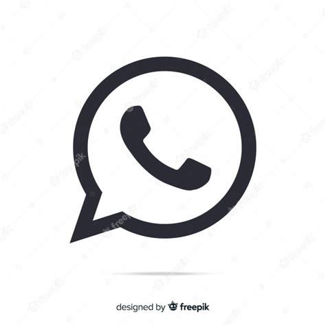Free Vector Black And White Whatsapp Icon