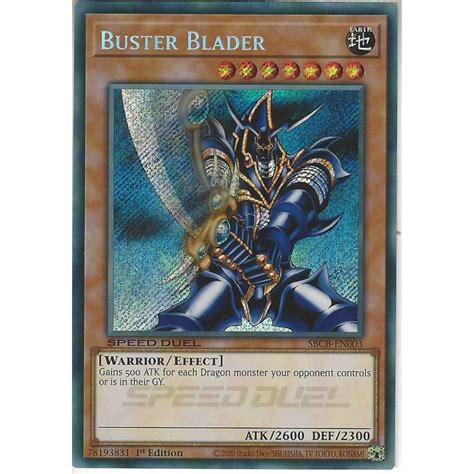 Yu Gi Oh Trading Card Game Sbcb En003 Buster Blader 1st Edition Secret Rare Card Trading