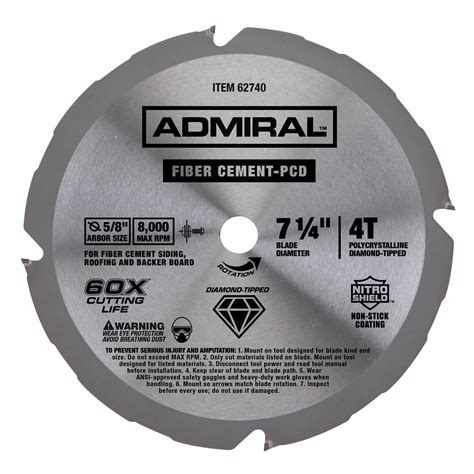 7-1/4 in. 4T PCD Fiber Cement Circular Saw Blade
