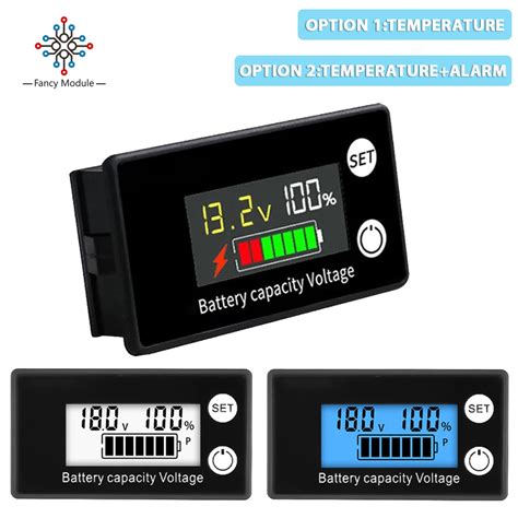 Dc V Battery Capacity Indicator Lcd Digital Electricity Meter Lead Acid Lithium Life Po