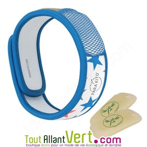 Bracelet Anti Moustique Aux Huiles Essentielles Rechargeable Bleu