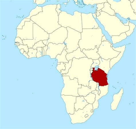 Detailed Location Map Of Tanzania In Africa Tanzania Africa