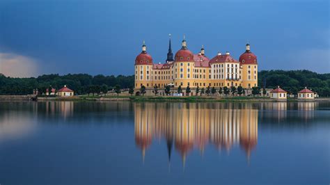 Germany Moritzburg Castle With Reflection On Body Of Water Hd Travel