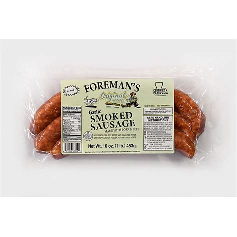 Foremans Smoked Pork And Beef Garlic Sausage