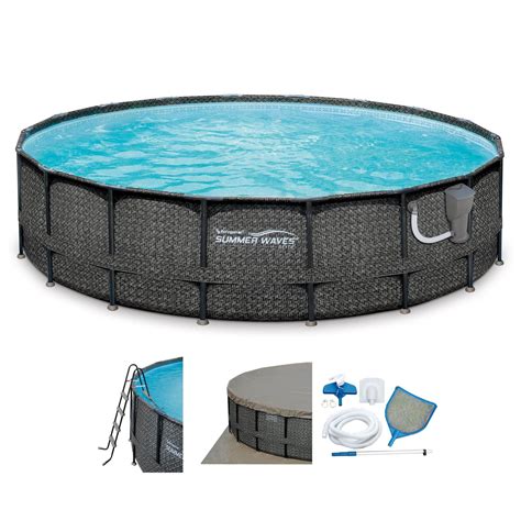 Summer Waves Elite 20ft X 48in Above Ground Frame Swimming Pool Set W