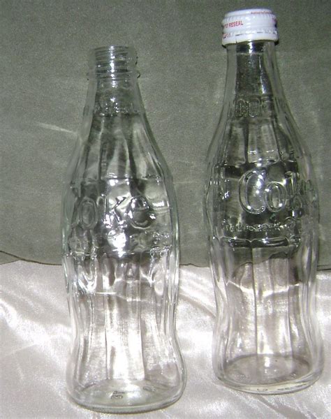 Two Vintage Clear Glass Coca Cola Bottles Etsy