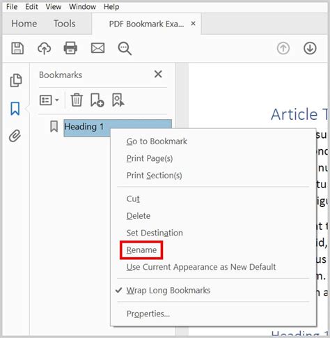 How To Create A Bookmark In Adobe Reader Smartlasopa