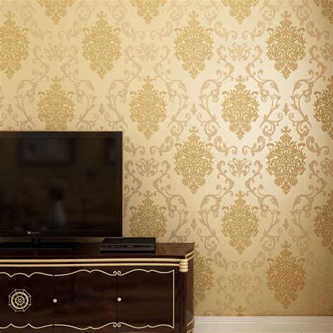 Luxury Europe 3d Damask Wallpaper Modern Living Room Tv