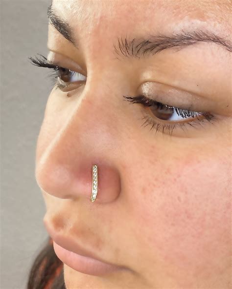 S Thin 3 Cl D Nose Ring Hoop Stud Sy Cl Nose Ring ￡099