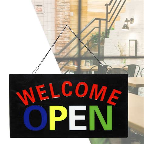 Welcome Open Led Sign17x10inch Led Business Welcome Open Sign Include