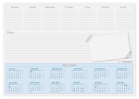 Buy A3 Mid Year Calendar Desk Pad 2022 2023 50 Sheets Per Pad With