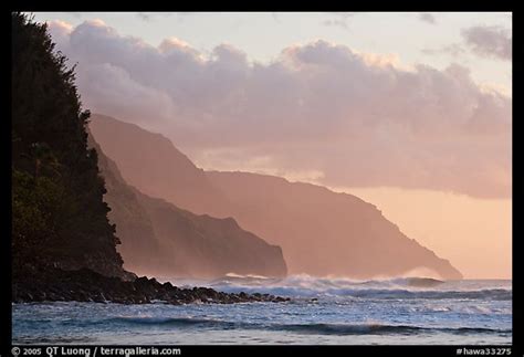 Picturephoto Na Pali Coast Seen From Kee Beach Sunset Kauai Island