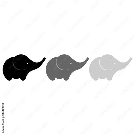 Three Elephants Stock Vector Adobe Stock