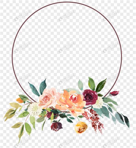 Beautiful Round Flower Frame Png Imagepicture Free Download 400903179