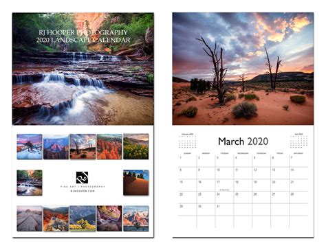 2020 Landscape Calendar Rj Hooper Photography