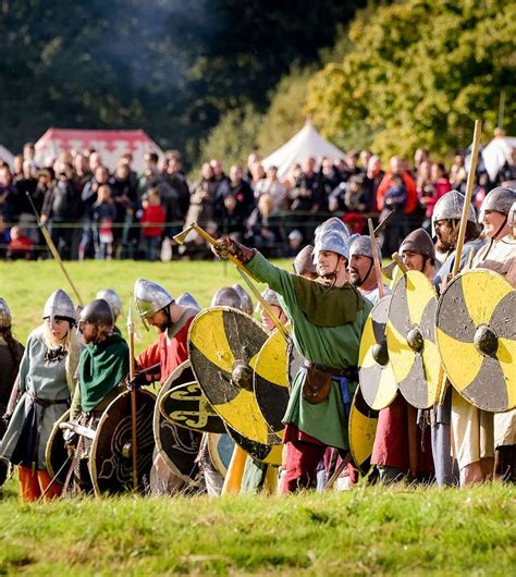 Saxon Reenactors At The Battle Of Hastings Event Battle English