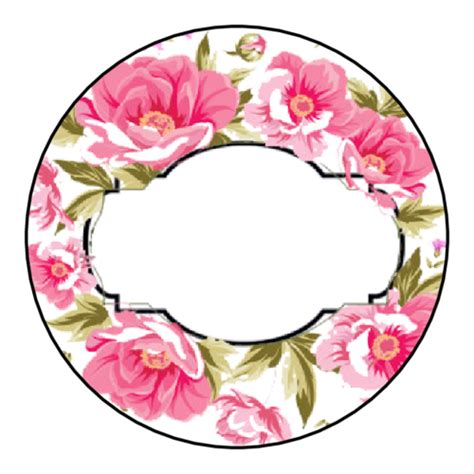 Write In Floral Circle Labels Template Onlinelabels®