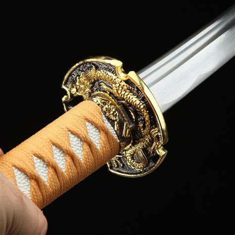 Japanese Sword Handmade Japanese Sword With Orange Scabbard Truekatana