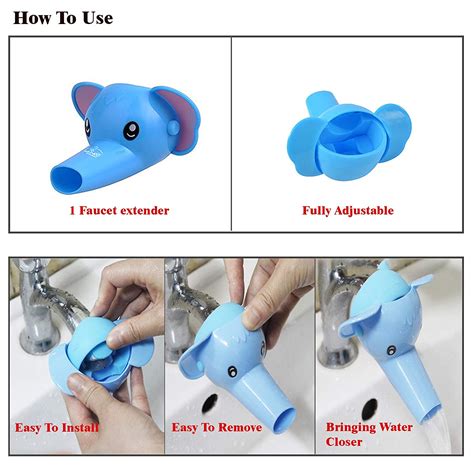 Safe O Kid Faucetwater Tap Extender Colorful Make Kids Hand