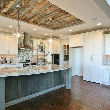 Wood beams and ceilings can add the finishing touches in your living space. Pin by Jeannie Krull on kitchen | Kitchen ceiling design ...