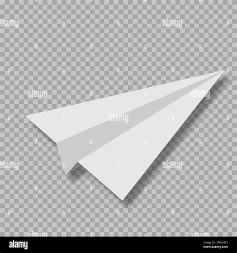 Realistic Paper Airplane Vector Illustration Isolated On Transparent