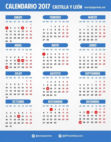 El Calendario Laboral De 2017 Incluye El 2 De Enero Y El 24 De Abril