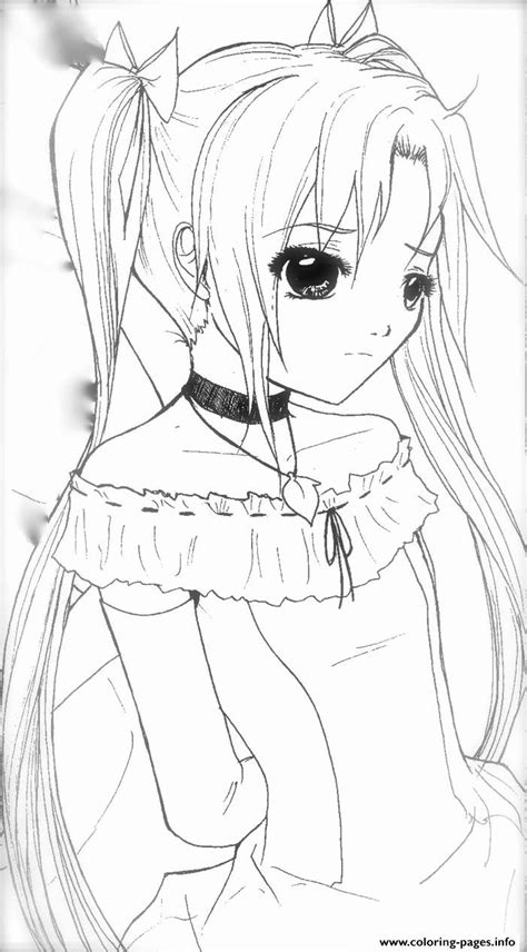 Coloring Page Cute Anime Free Printable Chibi Coloring Pages For Kids