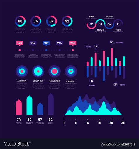 Infographic Elements Bar Graphs Marketing Vector Image