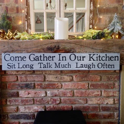 Printed exactly the way you want, these rustic wooden signs make great accent pieces and conversation starters for your guests. Personalised Wooden Kitchen Sign By Potting Shed Designs ...