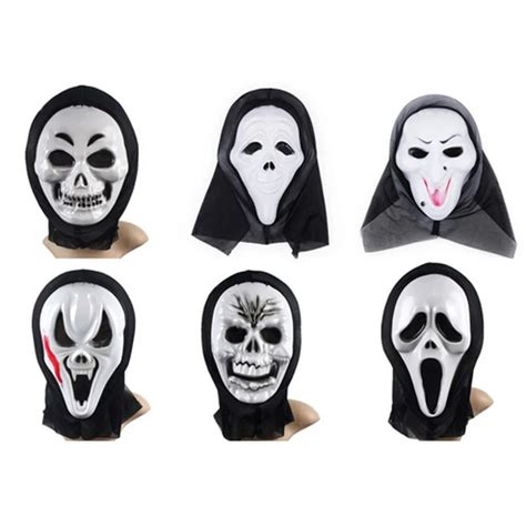 Funny Full Face Pvc Realistic Scary Horror Mask Halloween Death Ghost
