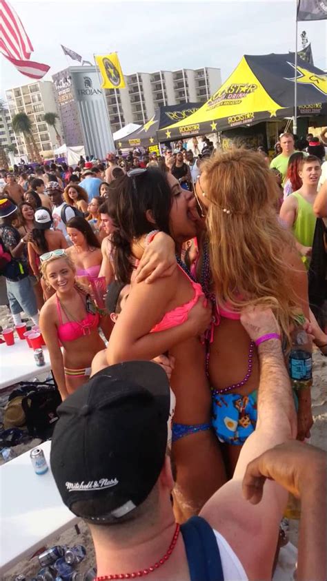 Panama City Beach Spring Break 2015 Girls Kissing And.
