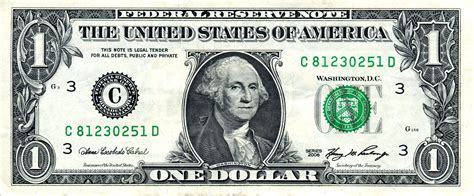 George Washington On One Dollar Bill Banknote World