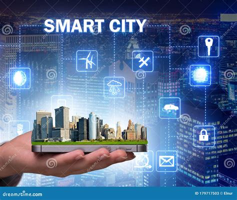 Smart City In Innovation Concept Stock Image Image Of Grid