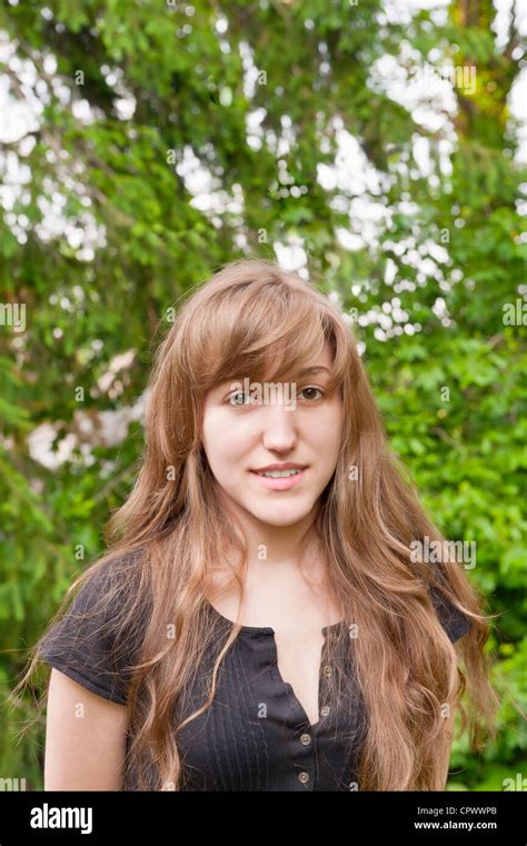 Young Girl Blond Hair Vertical Hi Res Stock Photography And Images Alamy