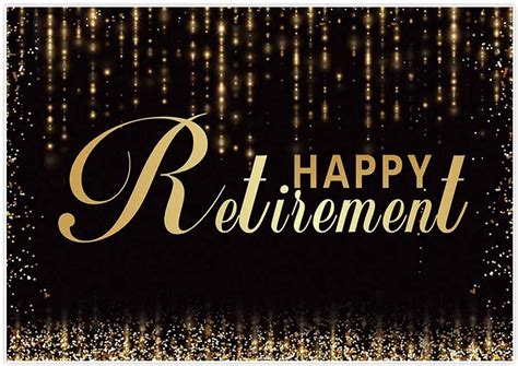 Allenjoy 7x5ft Happy Retirement Party Backdrop Black And