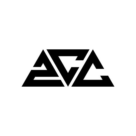 Diseño De Logotipo De Letra Triangular Zcc Con Forma De Triángulo
