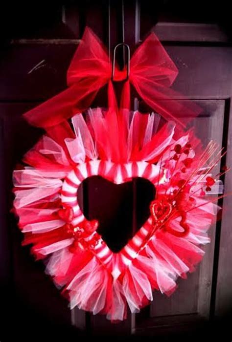 Valentine Heart Tulle Wreath