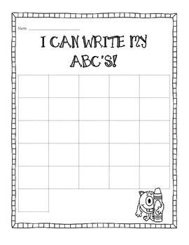 Alphabet worksheets from a to z. I Can Write My ABC's - blank sheets to write the alphabet ...