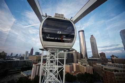 Atlantas Shiny Downtown Wheel Impresses At Dusk Curbed Atlanta