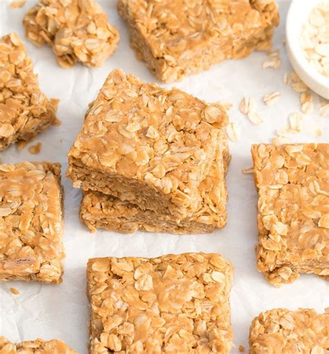 They're thick, chewy & a great treat for the holidays it's going to be hard to eat just one. 3 Ingredient No Bake Oatmeal Bars - Kirbie's Cravings